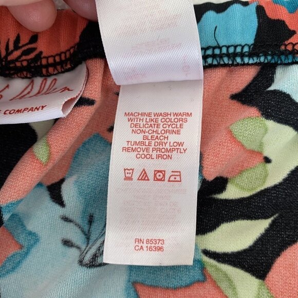 Meg Allen Large 12/14 Multi Color Floral Print Straight Skirt - Picture 8 of 8